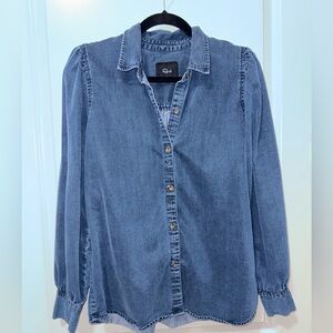 Rails Denim Blue Button-Down Shirt